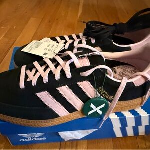 NWT/Box:  Adidas Handball Spezial W Black and Pink 9 1/2